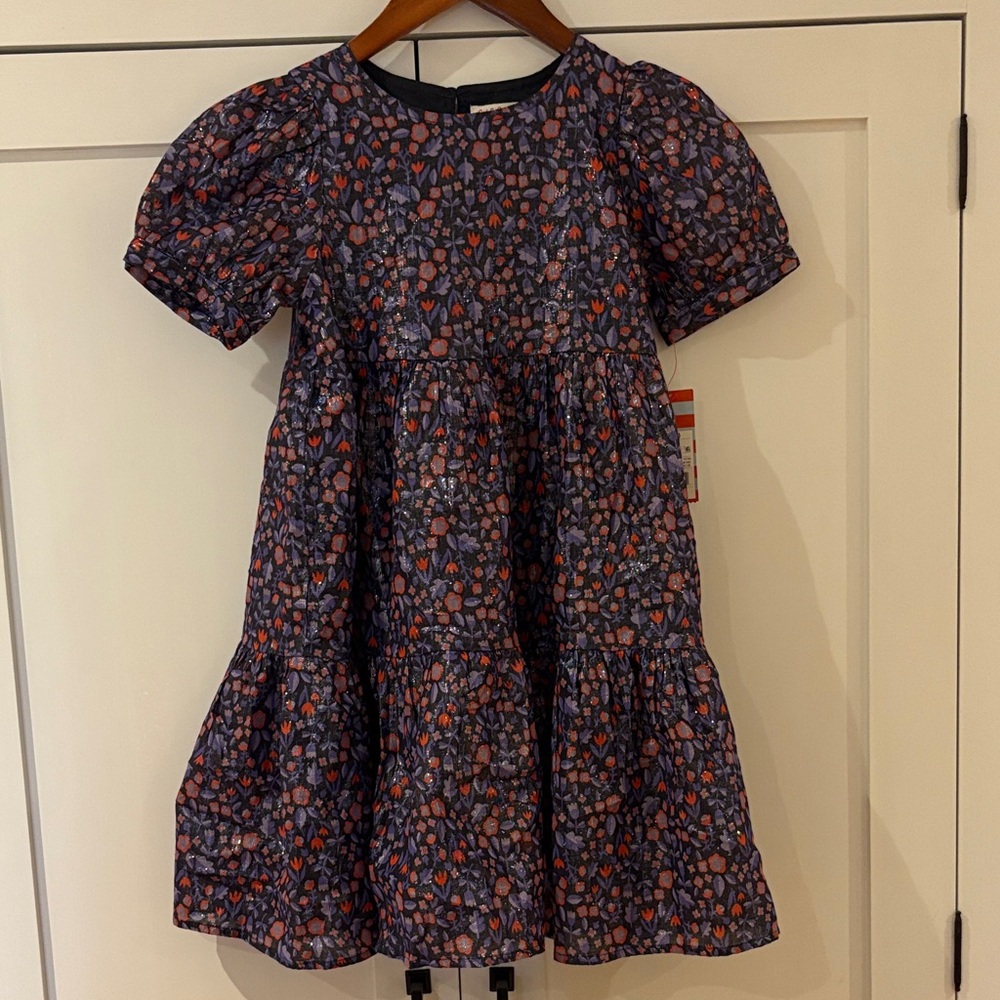 Cat & Jack Navy and Pink Patterned Kids Dress